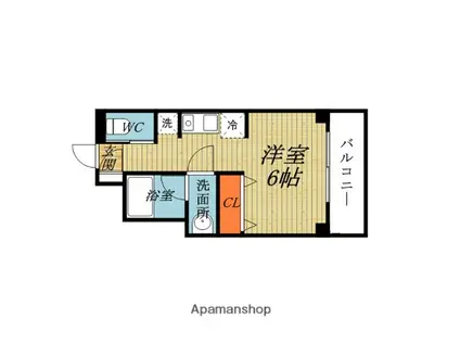 T-STUDIO(1K/3階)の間取り写真