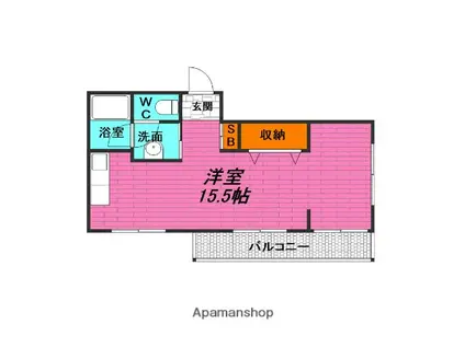 マンション本多(ワンルーム/3階)の間取り写真