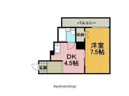 アイシス服部(1DK/3階)の間取り写真