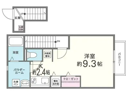 ブレーブエムズ(1K/2階)の間取り写真