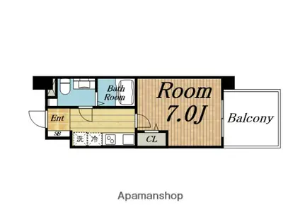 セレニテ三国プリエ(1K/7階)の間取り写真