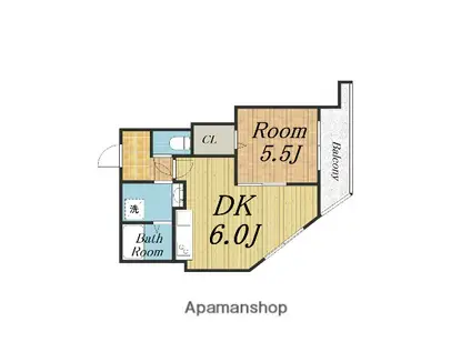 CAPRICORN(1LDK/3階)の間取り写真