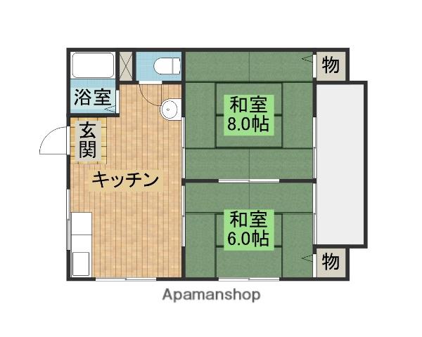 なぎさマンション(2DK/2階)の間取り写真