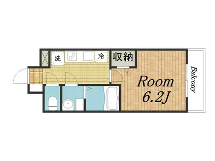 プレサンス庄内ブレイシス(1K/8階)の間取り写真