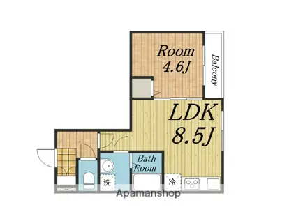 メゾンみけ(1LDK/3階)の間取り写真