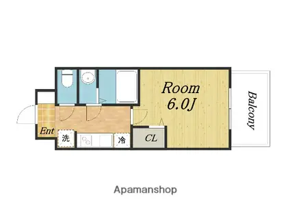 アドバンス大阪ビヤン(1K/8階)の間取り写真