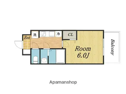 アドバンス大阪ビヤン(1K/8階)の間取り写真