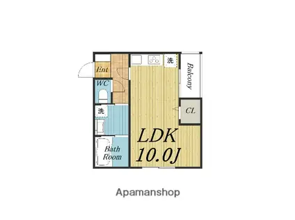 PARK HOKULEA(ワンルーム/2階)の間取り写真