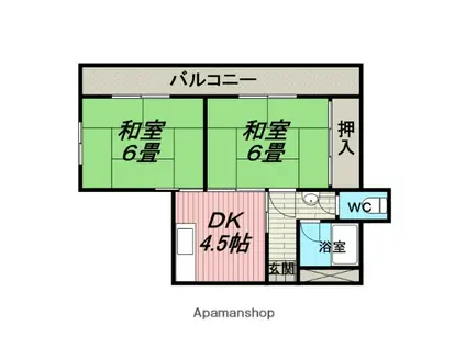 矢内マンション(2DK/3階)の間取り写真