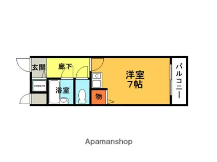 シティコア服部(ワンルーム/3階)の間取り写真