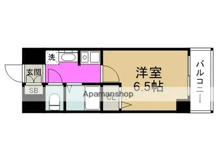 エスリード福島駅前(1K/11階)の間取り写真