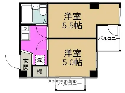 WHOS WHO AP さぎす(2K/4階)の間取り写真