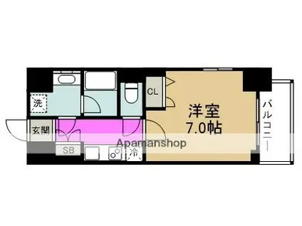 アーバネックス梅田西(1K/7階)の間取り写真