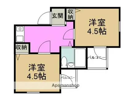 マ・メゾン鷺洲(2K/5階)の間取り写真