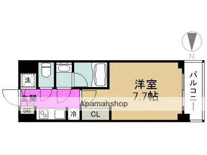 S-RESIDENCE福島LUXE(1K/7階)の間取り写真
