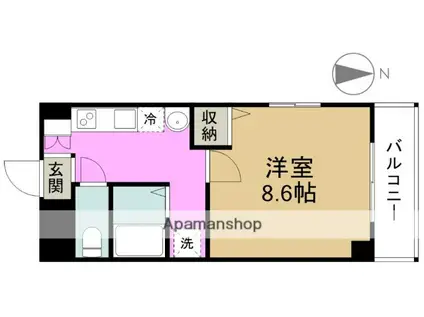 アルビオン 西梅田(1K/2階)の間取り写真