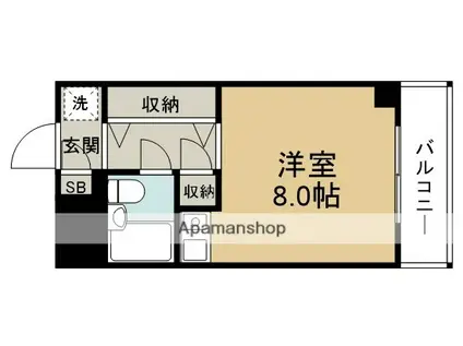 リバーサイド三国(ワンルーム/5階)の間取り写真