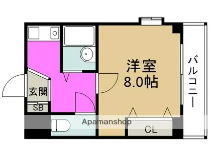 COSY70(1K/2階)の間取り写真