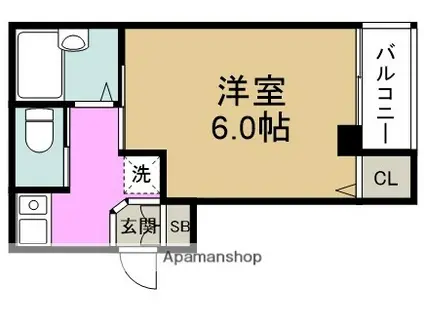 プランドールフクシマ(1K/3階)の間取り写真