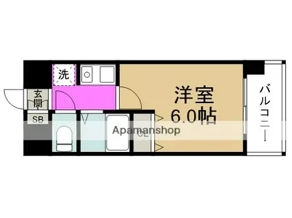 ラナップスクエア野田(1K/3階)の間取り写真