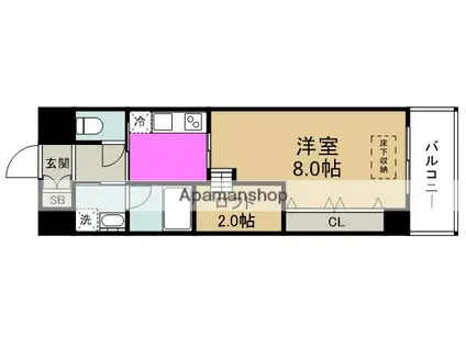 ARROW FIELDS 貮番館(1K/11階)の間取り写真