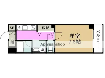 ルミエール野田阪神新館(1K/3階)の間取り写真