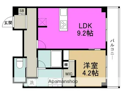 北梅田サニーアパートメント(1LDK/3階)の間取り写真