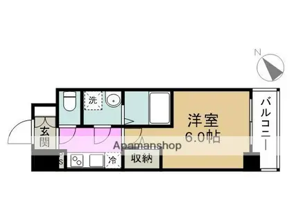 エスリード福島グレイス(1K/2階)の間取り写真