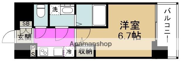 エスリード梅田グレイス(1K/4階)の間取り写真