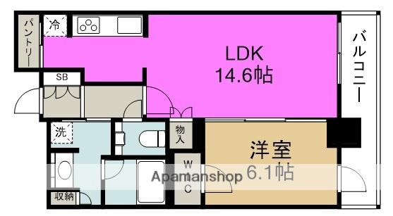 グランドメゾン新梅田タワー(1LDK/12階)の間取り写真
