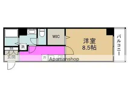 サニーレジデンス吉野(1K/3階)の間取り写真