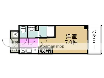 エスリード大阪クレストコート(1K/3階)の間取り写真