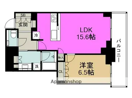 グランドメゾン新梅田タワー THE CLUB RESIDENCE(1LDK/14階)の間取り写真