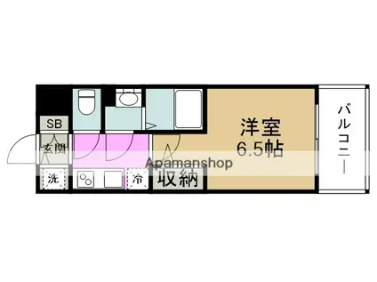 エスリード大阪プライムゲート(1K/7階)の間取り写真