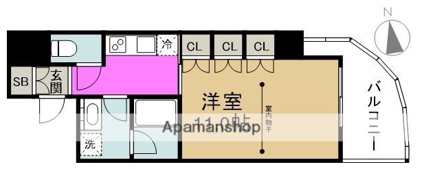FIRST EAVES FUKUSHIMA(1K/9階)の間取り写真