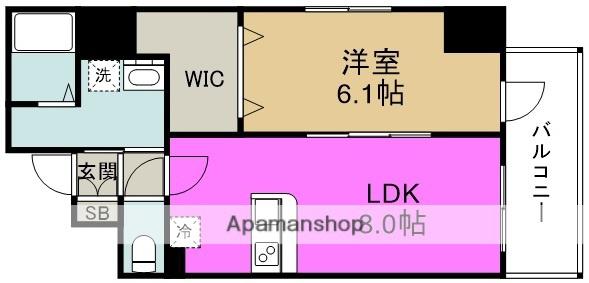 サニーレジデンス吉野Ⅱ(1LDK/1階)の間取り写真