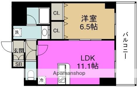 サニーレジデンス吉野Ⅱ(1LDK/1階)の間取り写真
