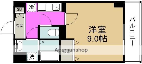 サニーレジデンス吉野Ⅱ(1K/1階)の間取り写真