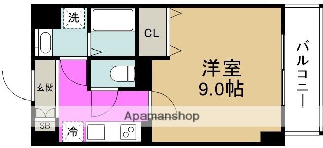サニーレジデンス吉野Ⅱ(1K/1階)の間取り写真