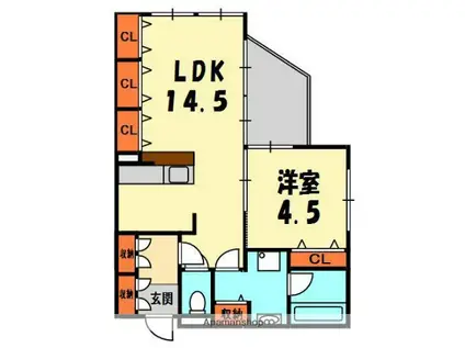 PRIMOLUCE(1LDK/2階)の間取り写真