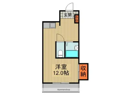 成和ハイツI(ワンルーム/3階)の間取り写真