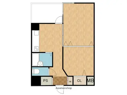 国際グランドハイツ(2K/2階)の間取り写真