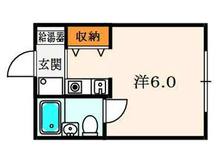 シャルム枚方(1K/2階)の間取り写真