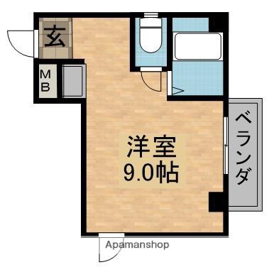 扇マンションにしき(1K/2階)の間取り写真
