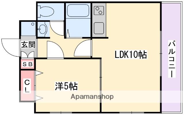 MPLAZA香里壱番館(1LDK/9階)の間取り写真