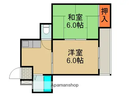 秀和第2ハイツ(2DK/2階)の間取り写真