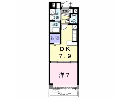 ベルガーデン(1LDK/2階)の間取り写真