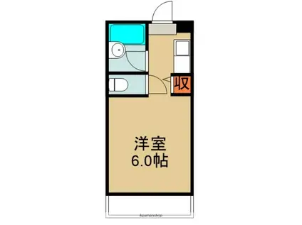 ロータリーマンション平代町(1K/3階)の間取り写真