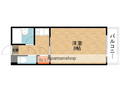 ロータリーマンション萱島西(1K/1階)の間取り写真