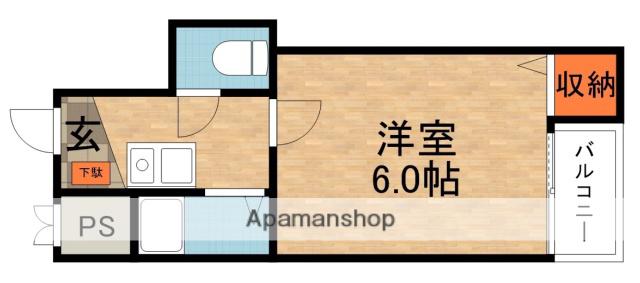 サンパレス寝屋川(1K/2階)の間取り写真